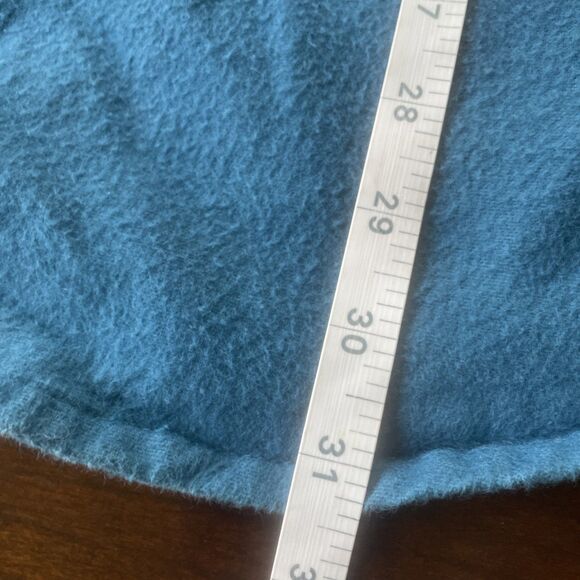 Vintage 1993 St John’s Bay Chamois Cloth Tea Blue Heavy Flannel Men’s XL Tall - Picture 11 of 14